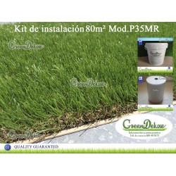 Kit 80m² Césped artificial Greendeluxe Niza P35MR