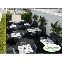 CÉSPED ARTIFICIAL NEGRO/PLATA B27