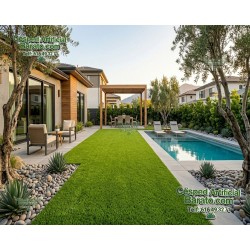 césped artificial realista para jardines